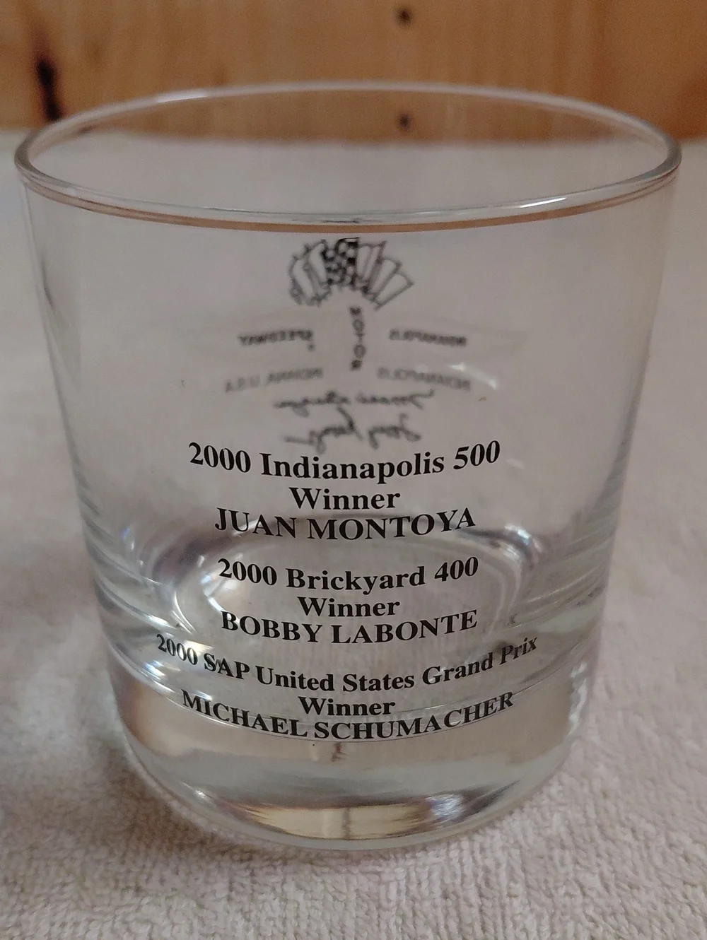 Indianapolis Motor Speedway 2000's Commemorative Liquor Decanter And Rock Glass